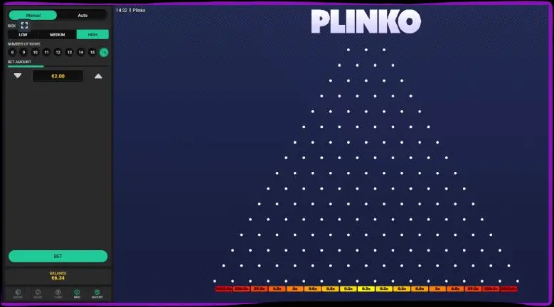 Comment commencer à jouer à Plinko
