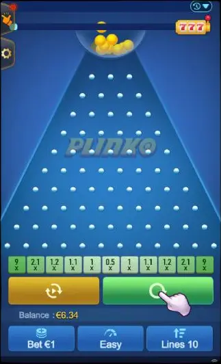 Mode démo de Plinko